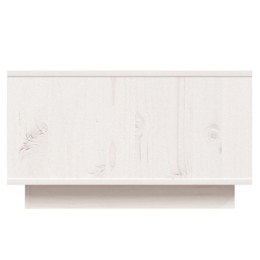 Coffee Table White 55x56x32 cm Solid Wood Pine