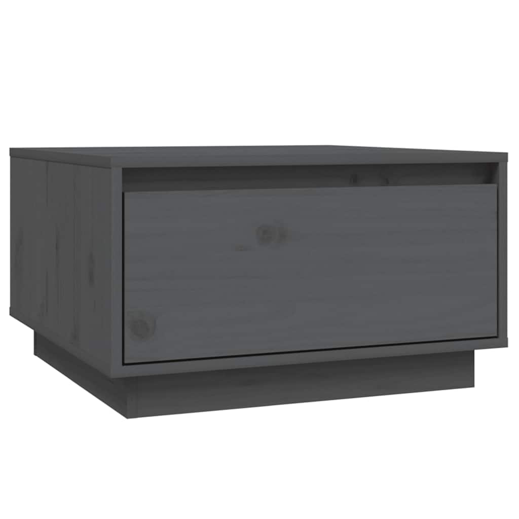 Coffee Table Grey 55x56x32 cm Solid Wood Pine