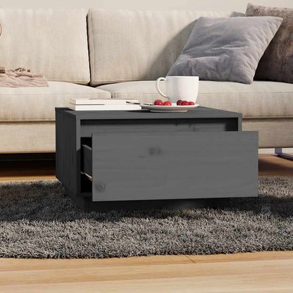 Coffee Table Grey 55x56x32 cm Solid Wood Pine
