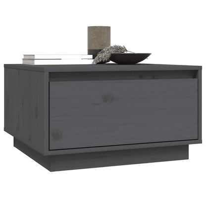 Coffee Table Grey 55x56x32 cm Solid Wood Pine