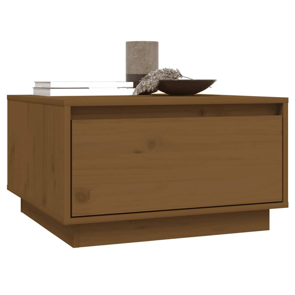 Coffee Table Honey Brown 55x56x32 cm Solid Wood Pine