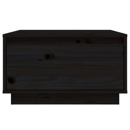 Coffee Table Black 55x56x32 cm Solid Wood Pine