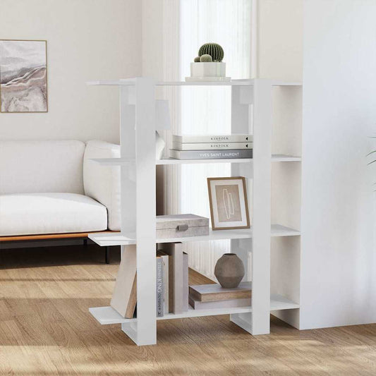 Book Cabinet | White | Engineered wood | 100x30x123.5 cm | Book Cabinet
