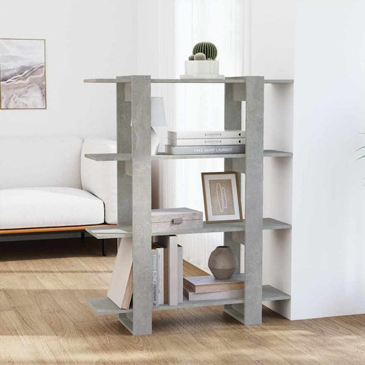 Book Cabinet | Concrete grey | Engineered wood | 100x30x123.5 cm
