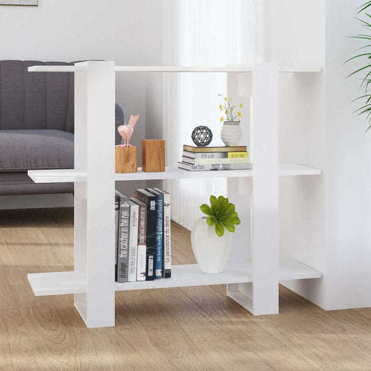Book Cabinet | High Gloss White | Engineered Wood | Medium | Book Cabinet