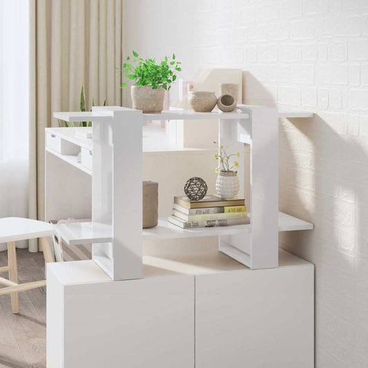 Book Cabinet | High gloss white | Engineered wood | Small | Book Cabinet