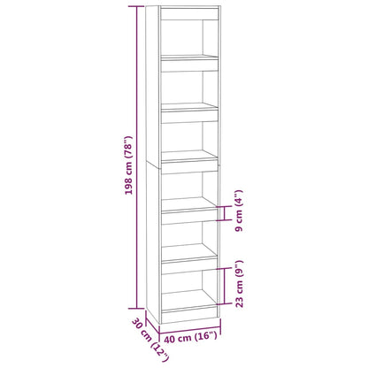 Book Cabinet/Room Divider Sonoma Oak 40x30x198 cm