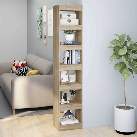 Book Cabinet | Sonoma oak | Engineered wood | Tall | Book Cabinet