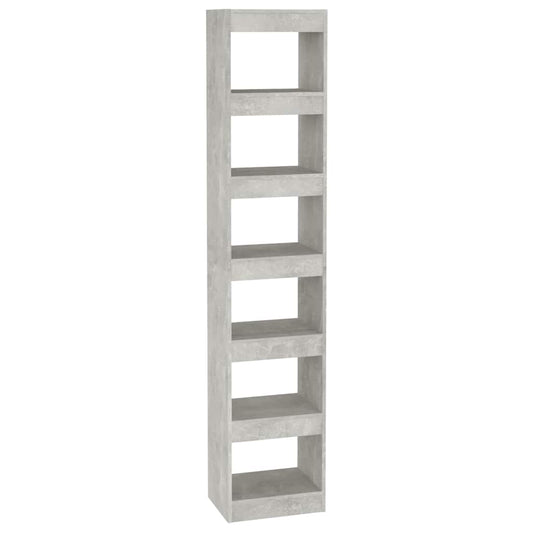 Book Cabinet | Concrete Grey | Engineered wood | Tall and narrow