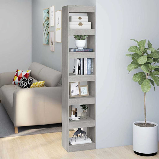 Book Cabinet | Concrete Grey | Engineered wood | Tall and narrow
