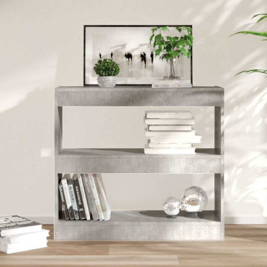 Book Cabinet | Concrete Grey | Engineered Wood | Medium | Book Cabinet