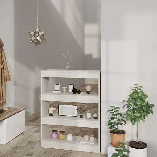 Book Cabinet | Concrete grey | Engineered wood | Medium | Book Cabinet
