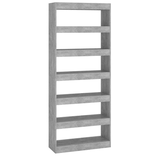 Book Cabinet | Concrete grey | Engineered wood | Tall and Narrow