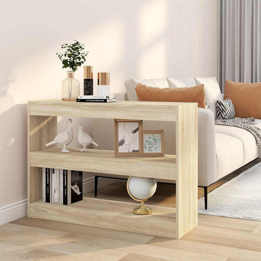 Bookcase | Sonoma oak | Engineered wood | 100 x 30 x 72 cm | Storage