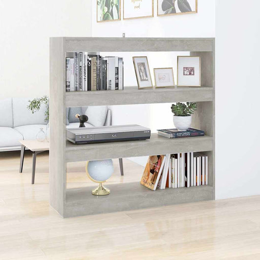 Book Cabinet | Concrete Grey | Engineered Wood | Medium | Book Cabinet