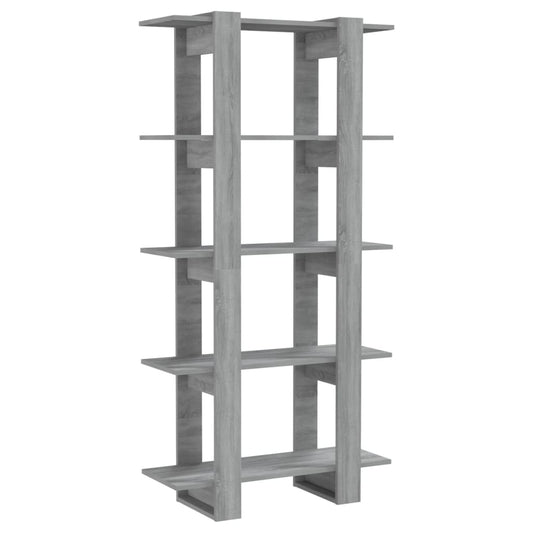 Book Cabinet | Grey sonoma | Engineered wood | Large | Book Cabinet