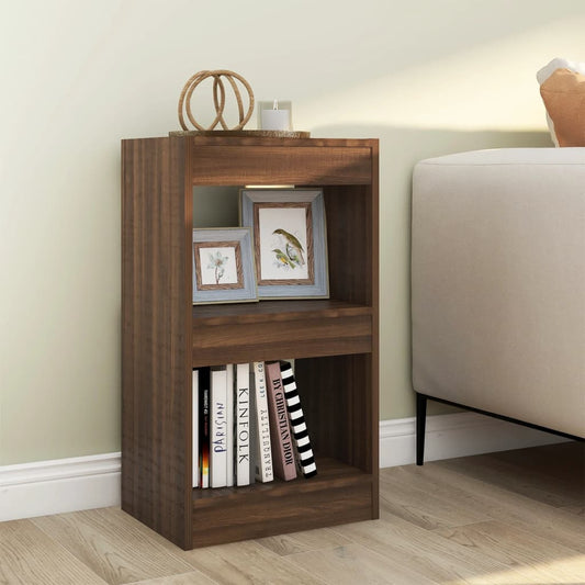 Book Cabinet | Brown oak | Engineered wood | 40 x 30 x 72 cm