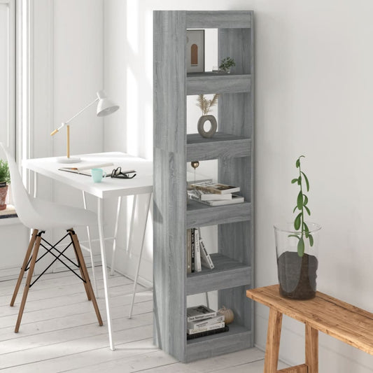 Bookcase | Grey Sonoma | Engineered wood | Medium | Bookcase