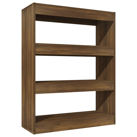 Book Cabinet | Brown Oak | Engineered Wood | Medium | Book Cabinet