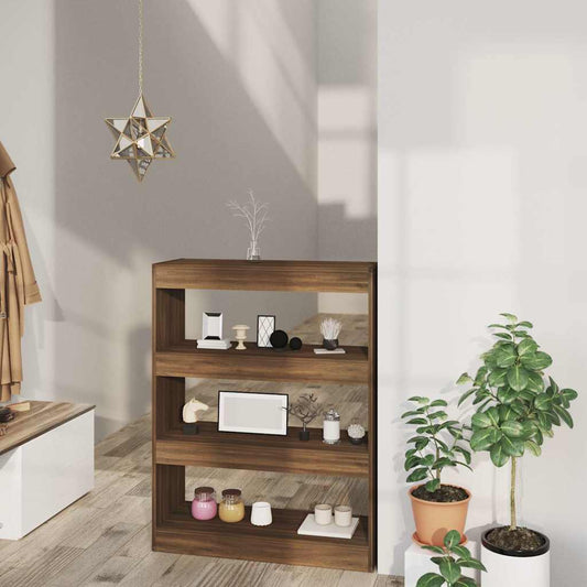 Book Cabinet | Brown Oak | Engineered Wood | Medium | Book Cabinet