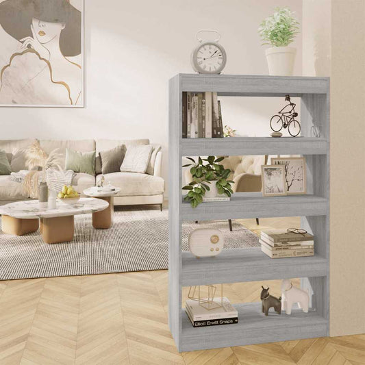 Book Cabinet | Grey sonoma | Engineered wood | Medium | Book Cabinet
