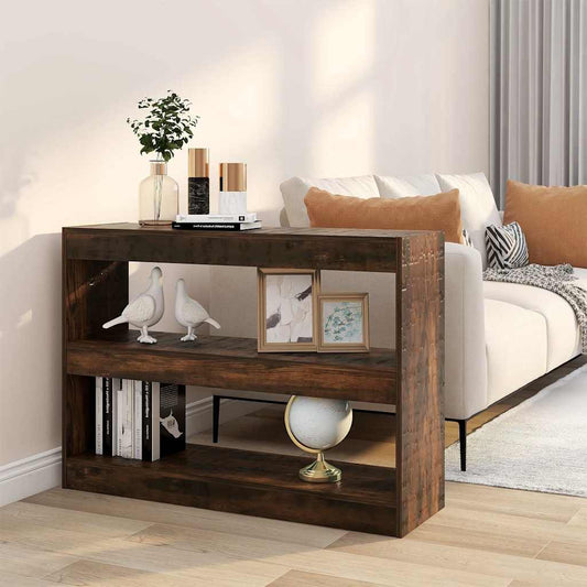 Bookcase | Smoked Oak | Engineered Wood | Medium | Bookcase | Rectangular