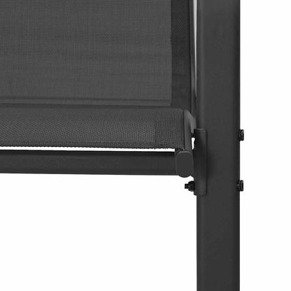Stackable Garden Chair | Set of 2 | Black | Powder-coated steel | Medium