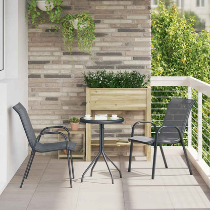 Stackable Garden Chair | Set of 2 | Stackable Chairs | Rectangular