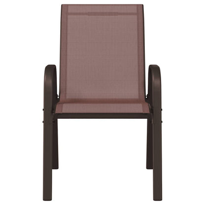 Stackable Garden Chair | Set of 2 | Brown