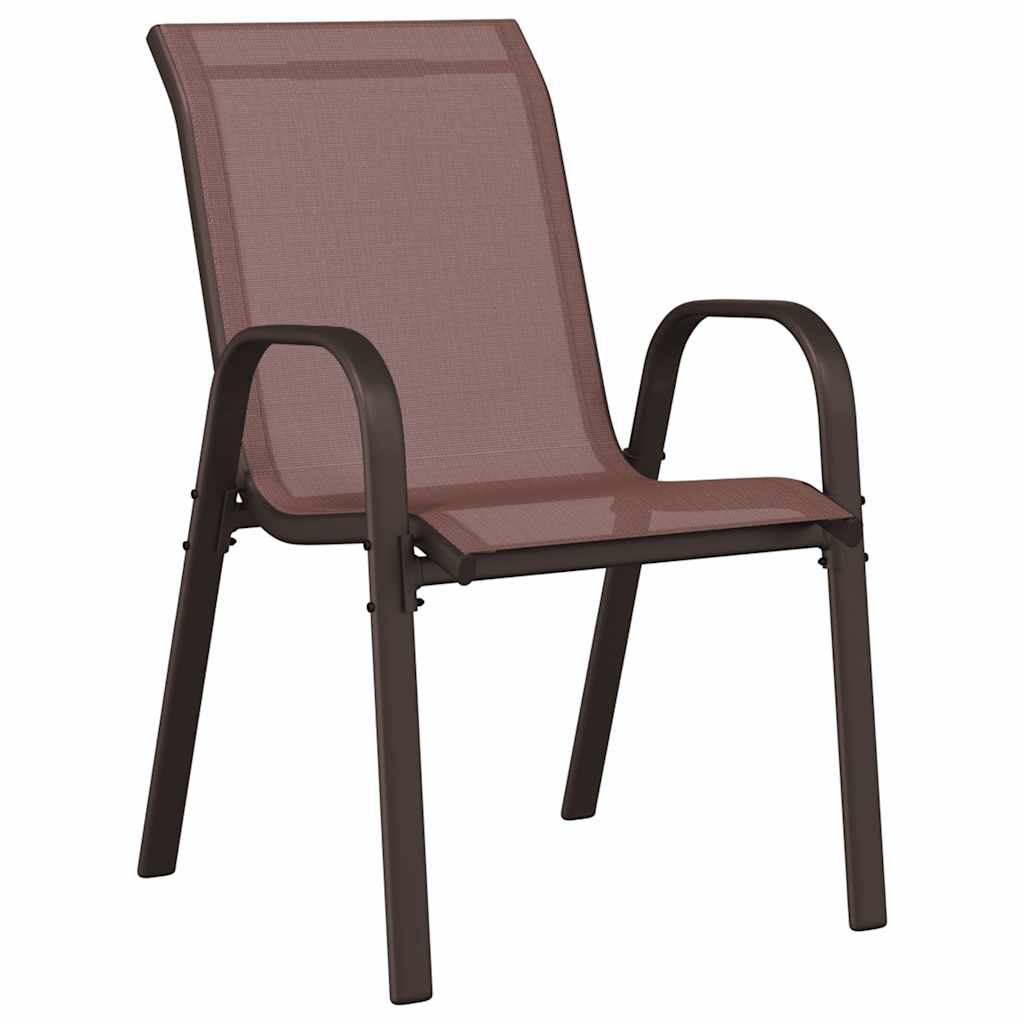 Stackable Garden Chair | Set of 2 | Brown