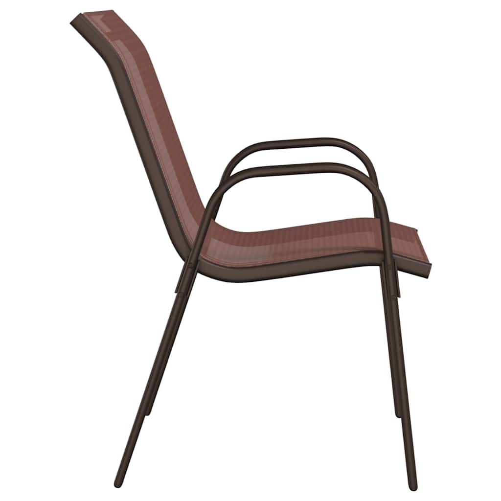 Stackable Garden Chair | Set of 2 | Brown