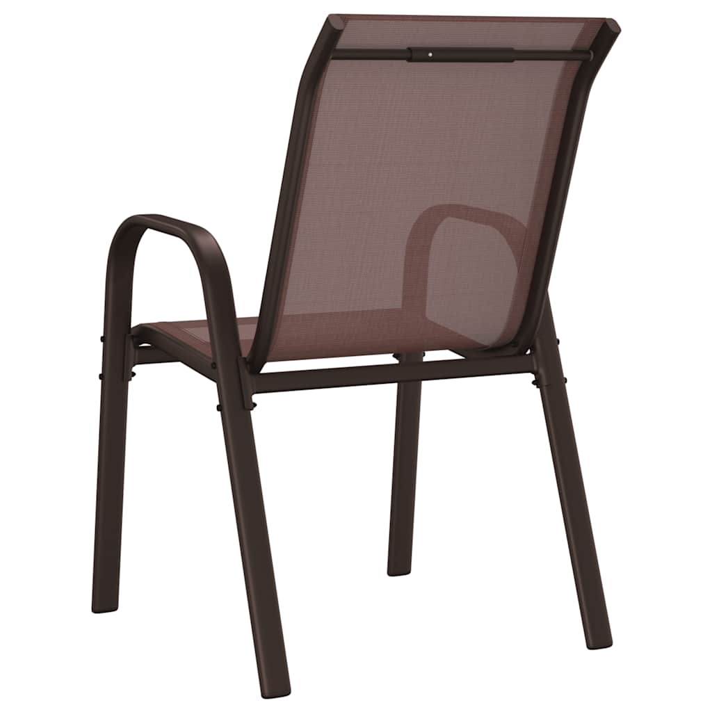 Stackable Garden Chair | Set of 2 | Brown