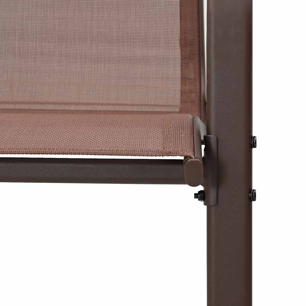 Stackable Garden Chair | Set of 2 | Brown