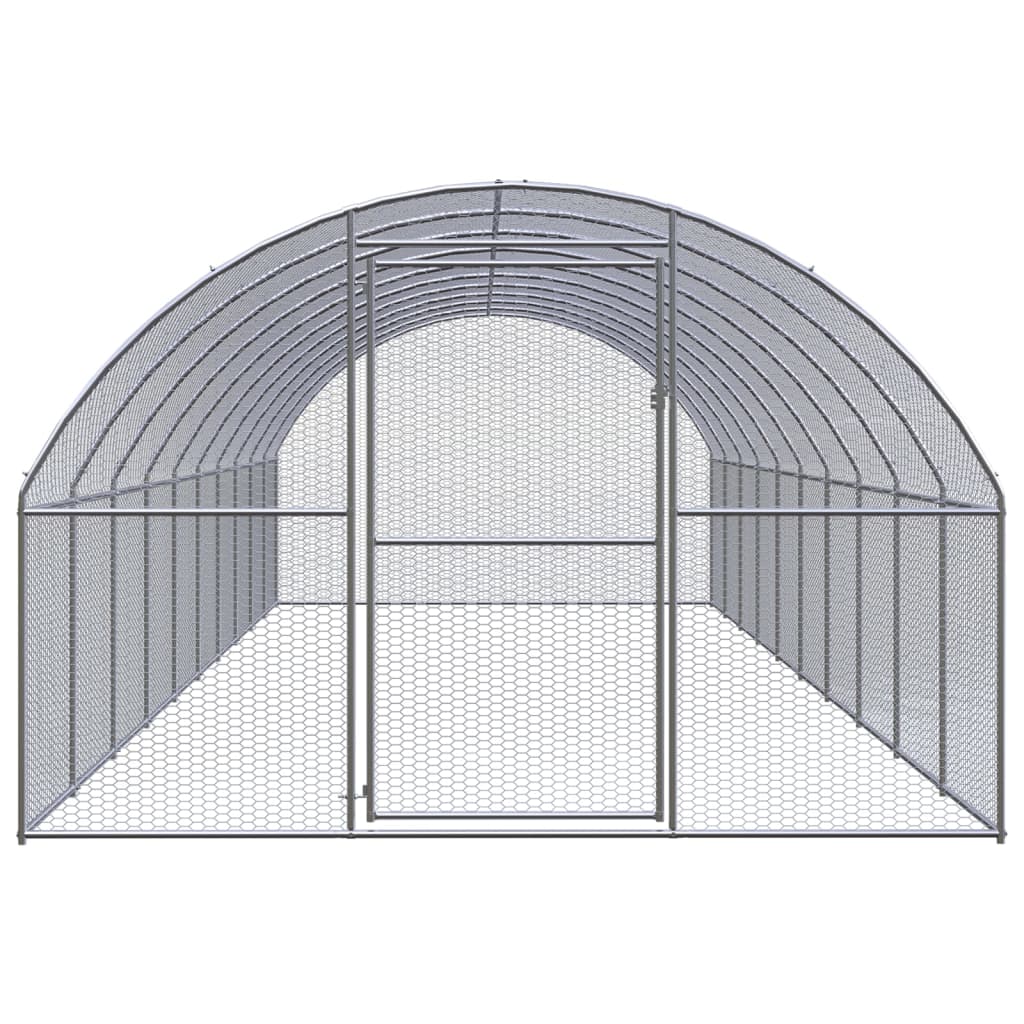 Chicken Coop Silver Galvanized steel Large Tough Chicken Coop