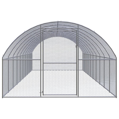 Chicken Coop Silver Galvanized steel Large Tough Chicken Coop
