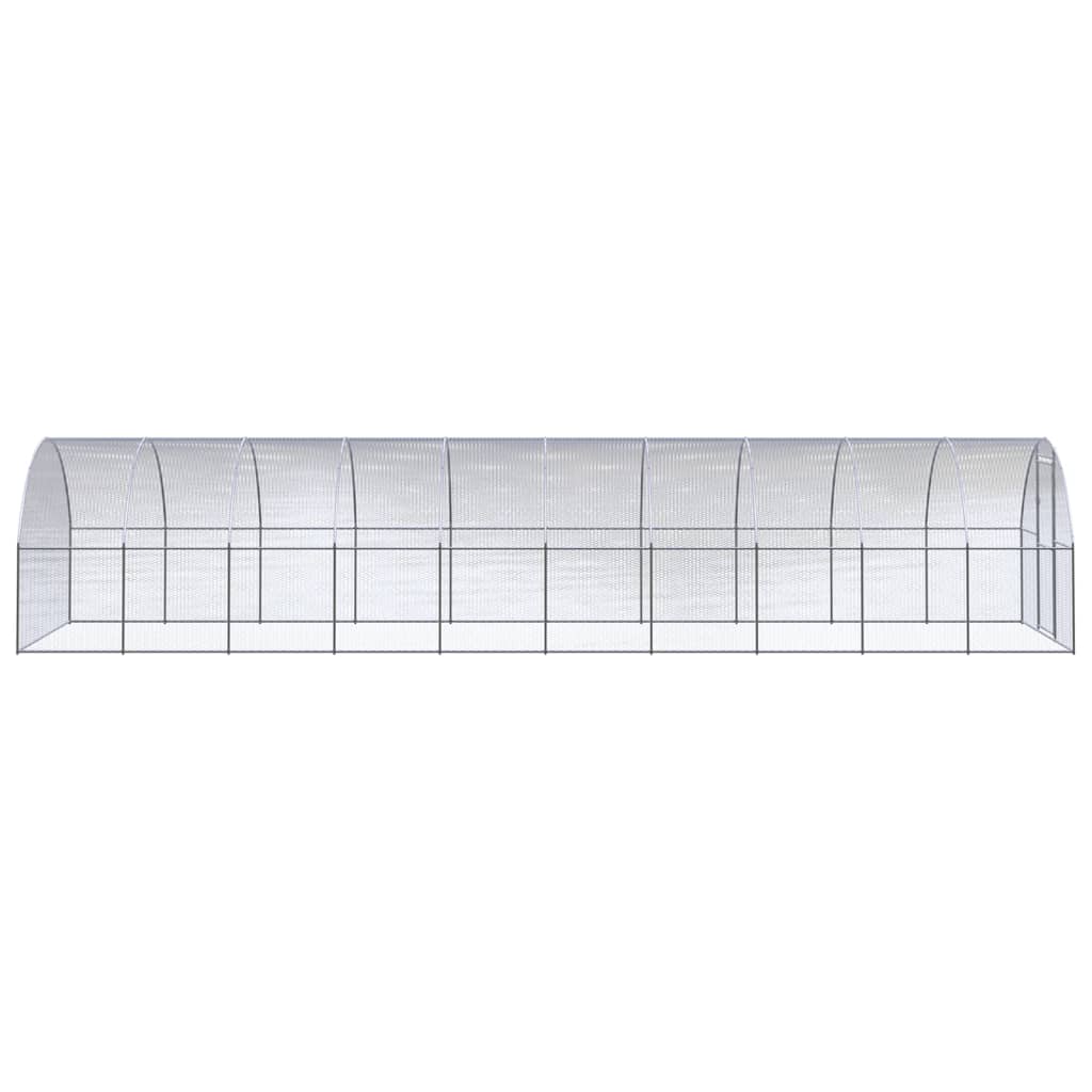 Chicken Coop Silver Galvanized steel Large Tough Chicken Coop