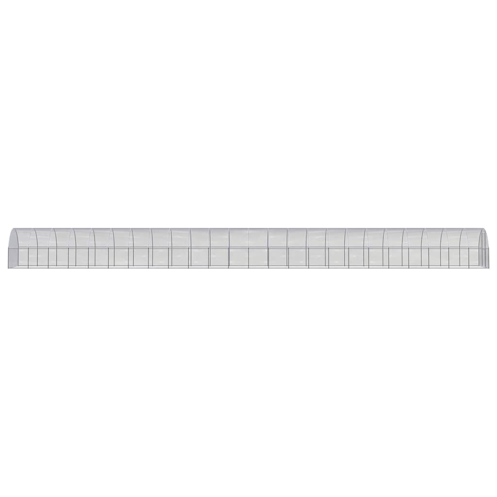 Chicken Coop Silver Galvanized Steel 9.8 x 78.7 x 6.6 ft Durable