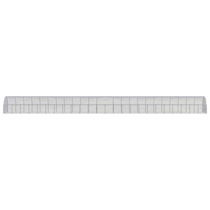 Chicken Coop Silver Galvanized Steel 9.8 x 78.7 x 6.6 ft Durable