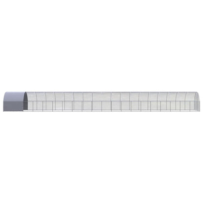 Chicken Coop Silver, Silver Grey Galvanized Steel, Polyethylene