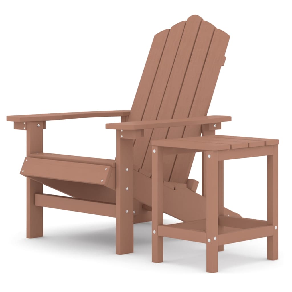 Garden Chair | Brown | HDPE (High Density Polyethylene), Steel | Standard