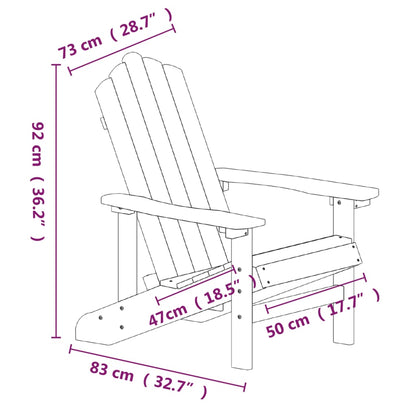 Garden Chair | Anthracite | High Density Polyethylene (HDPE), Steel