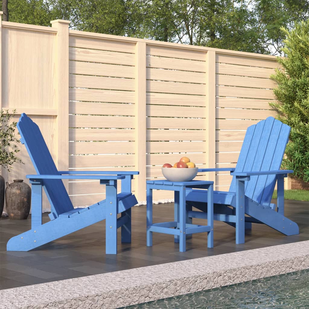 Garden Chair | Aqua blue | HDPE (High Density Polyethylene), steel
