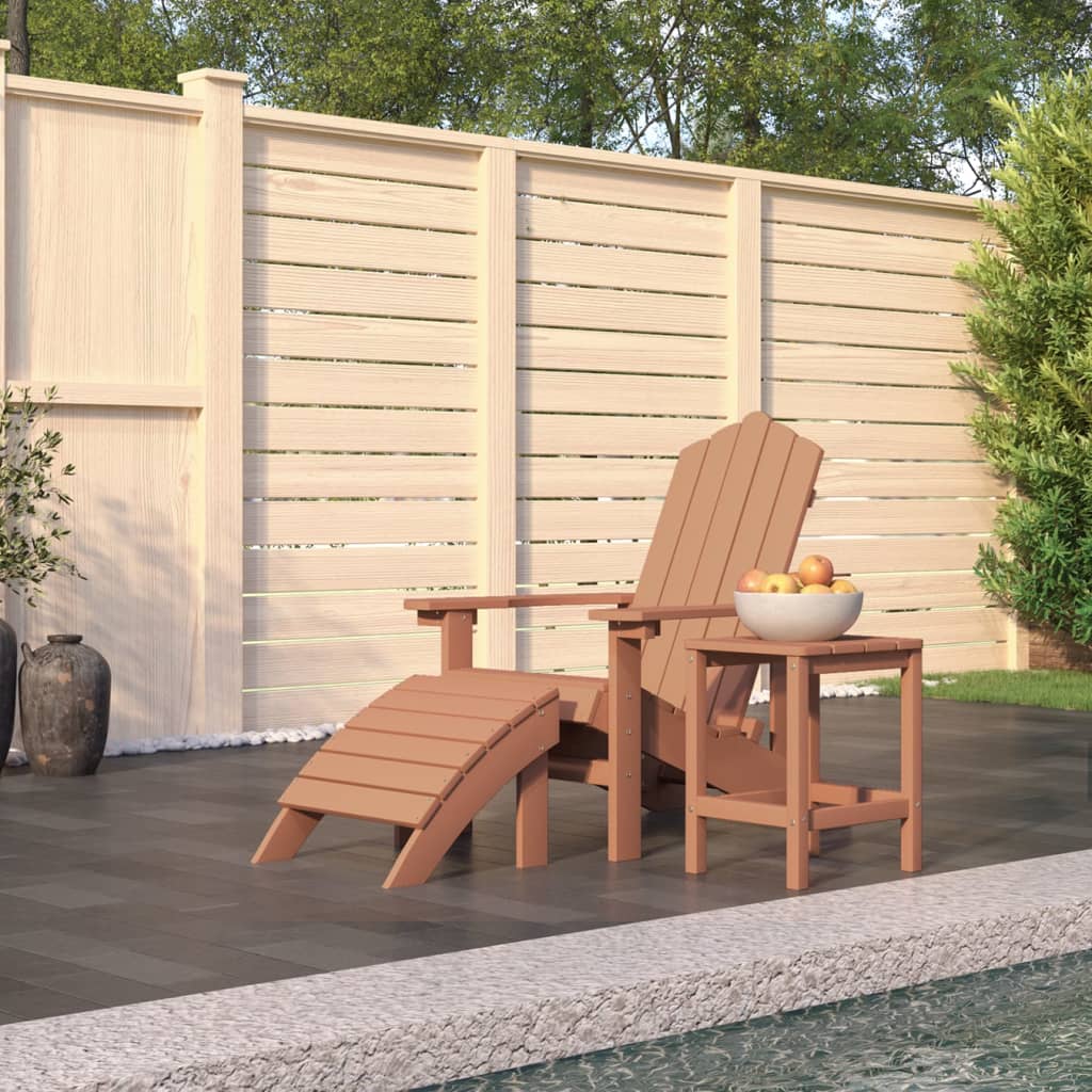 Garden Chair | Brown | HDPE (High Density Polyethylene), steel