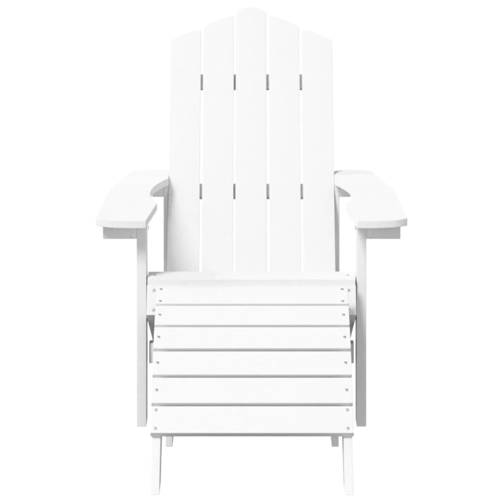 Garden Chair | White | HDPE | Standard | Detachable | Adirondack Chair