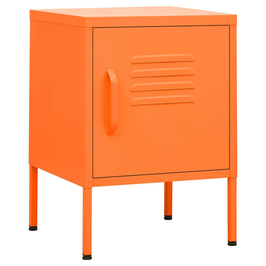 Nightstand | Set of 2 | Orange | Steel | Compact