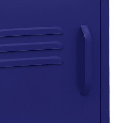 Nightstands 2 pcs Navy Blue 35x35x51 cm Steel