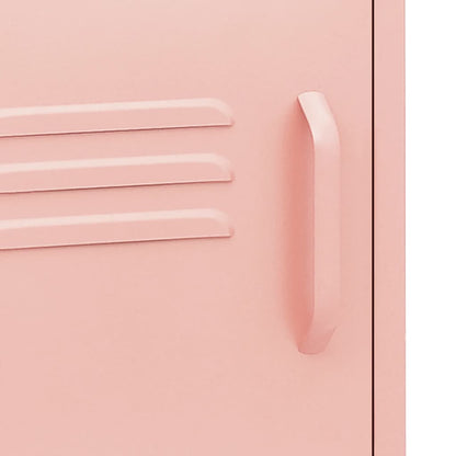 Nightstands 2 pcs Pink 35x35x51 cm Steel