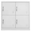 Locker Cabinets 2 pcs Light Grey 90x45x92.5 cm Steel