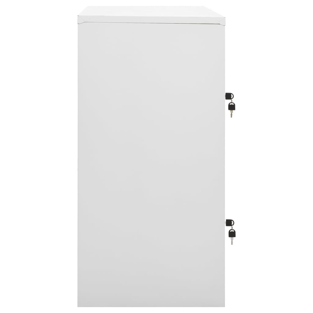 Locker Cabinets 2 pcs Light Grey and Green 90x45x92.5 cm Steel