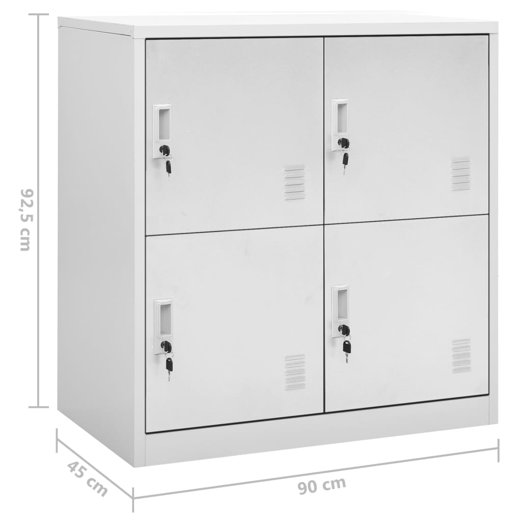 Locker Cabinets 5 pcs Light Grey 90x45x92.5 cm Steel